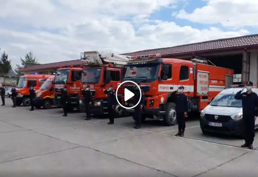 Pompierii din toată țara au ţinut un moment de reculegere în memoria colegului din Constanţa răpus de COVID-19