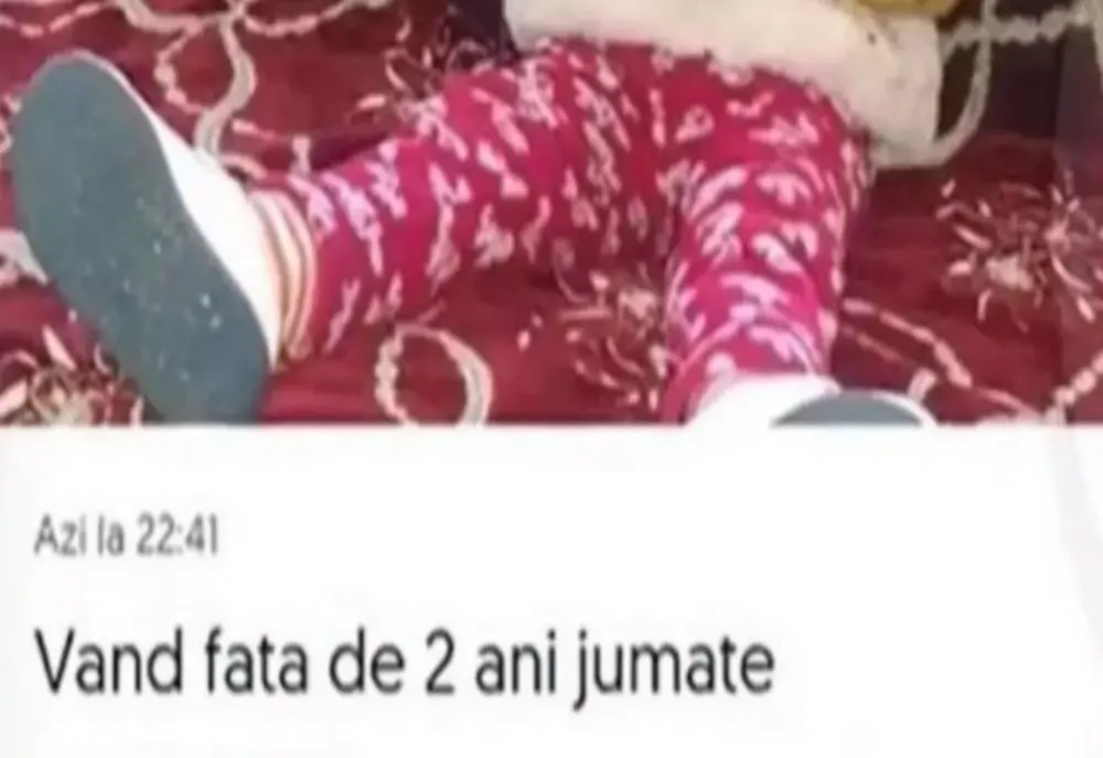 Anunț halucinant pe internet: fetiță de 2 ani, scoasă la vânzare