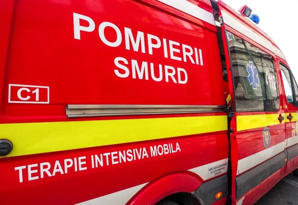 O mașină a explodat la 200 de metri de o stație GPL după ce a alimentat. Șoferul, în stare gravă