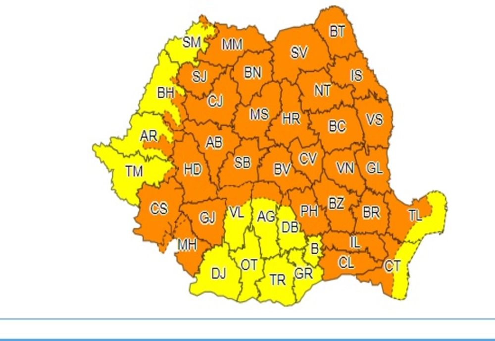 Vreme instabilă în toată țara. Cod portocaliu prelungit/ În Capitală sunt anunțate în continuare ploi torențiale