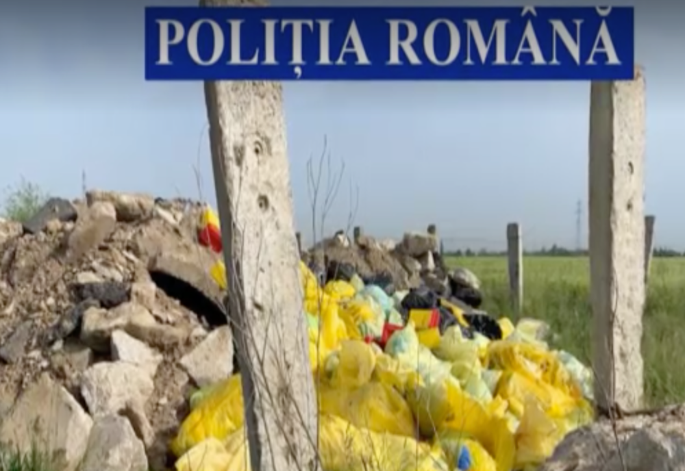 Sute de tone de deșeuri periculoase provenite de la spitale COVID-19, abandonate pe câmp