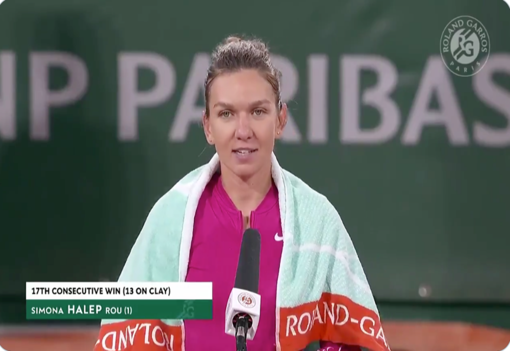 Simona Halep s-a calificat în optimile de finală de la Roland Garros
