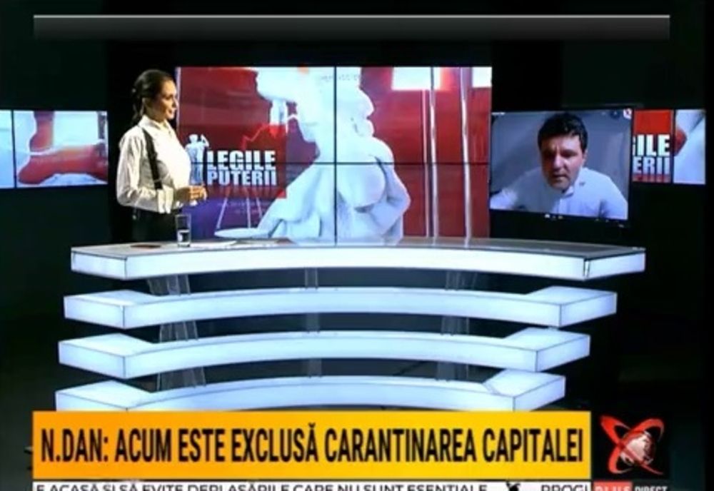 Nicușor Dan, la “Legile Puterii”: Sistemul e la limită în ceea ce privește Terapia Intensivă. Un om din 300 e infectat! 