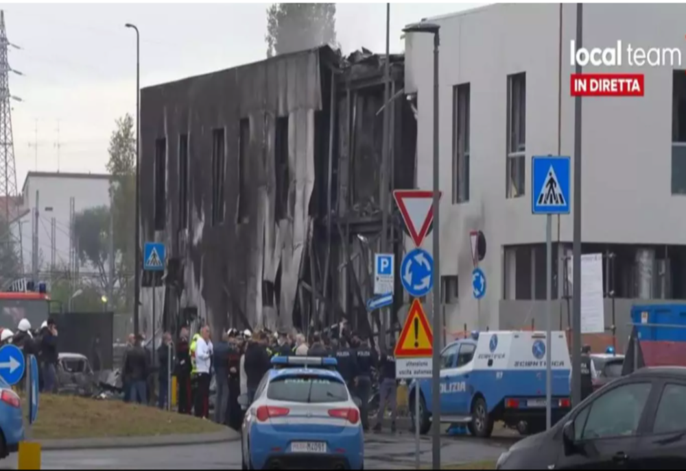 Un avion privat înmatriculat în România s-a prăbușit la Milano - 8 victime, printre care și 2 români
