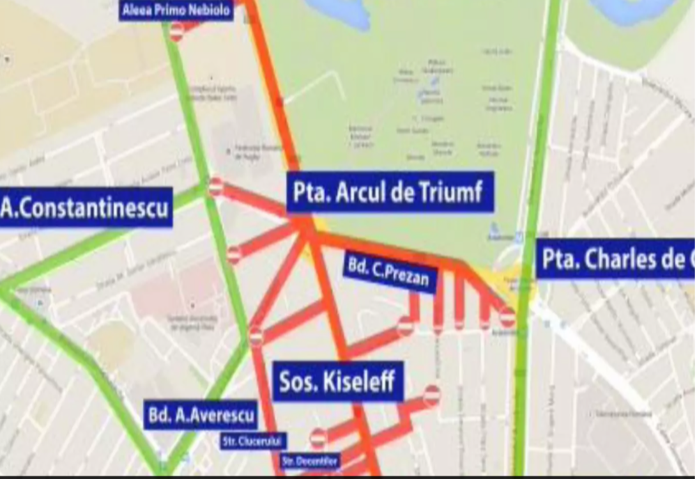 Restricţii de circulaţie în Bucureşti cu prilejul manifestărilor dedicate zilei NAȚIONALE