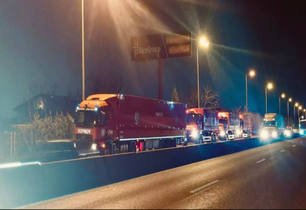 Camioane cu ajutoare pentru Ucraina, colectate împreună cu societatea civilă, au plecat din Bucureşti