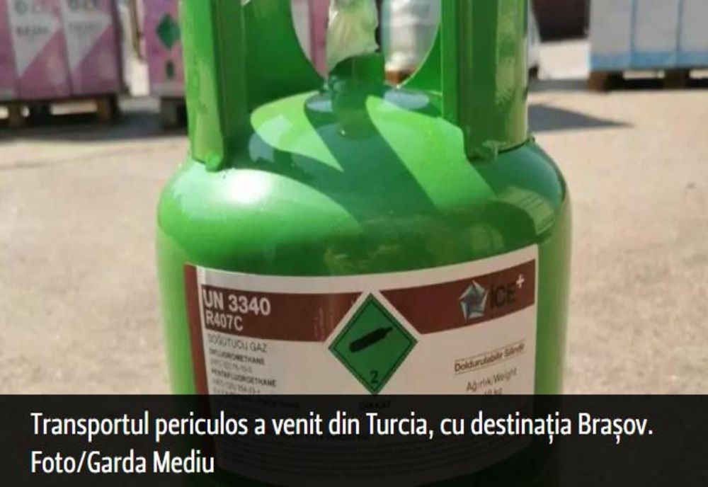 România „explozivă”. Peste o mie de butelii cu gaz periculos, care ar fi trebuit să ajungă la Brașov, oprite la graniță de Garda de Mediu