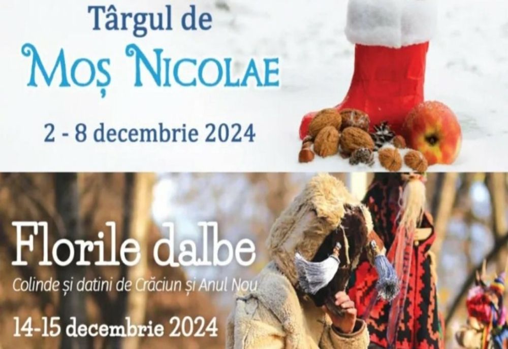 TÂRGUL DE MOŞ NICOLAE ȘI FESTIVALUL „FLORILE DALBE”, ORGANIZATE LA MUZEUL SATULUI