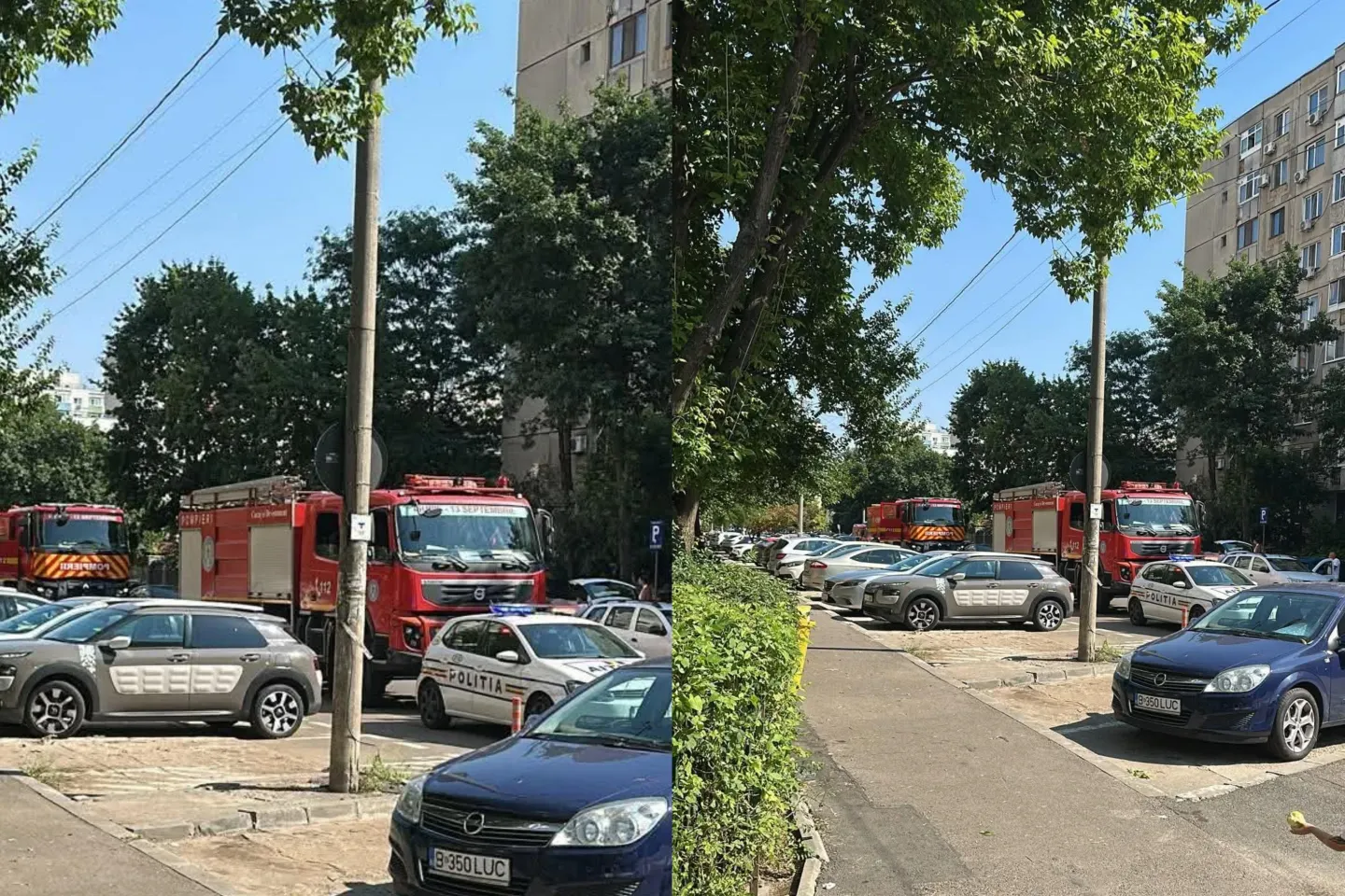 Miros puternic în bloc. Locatari evacuați de urgență în Sectorul 5