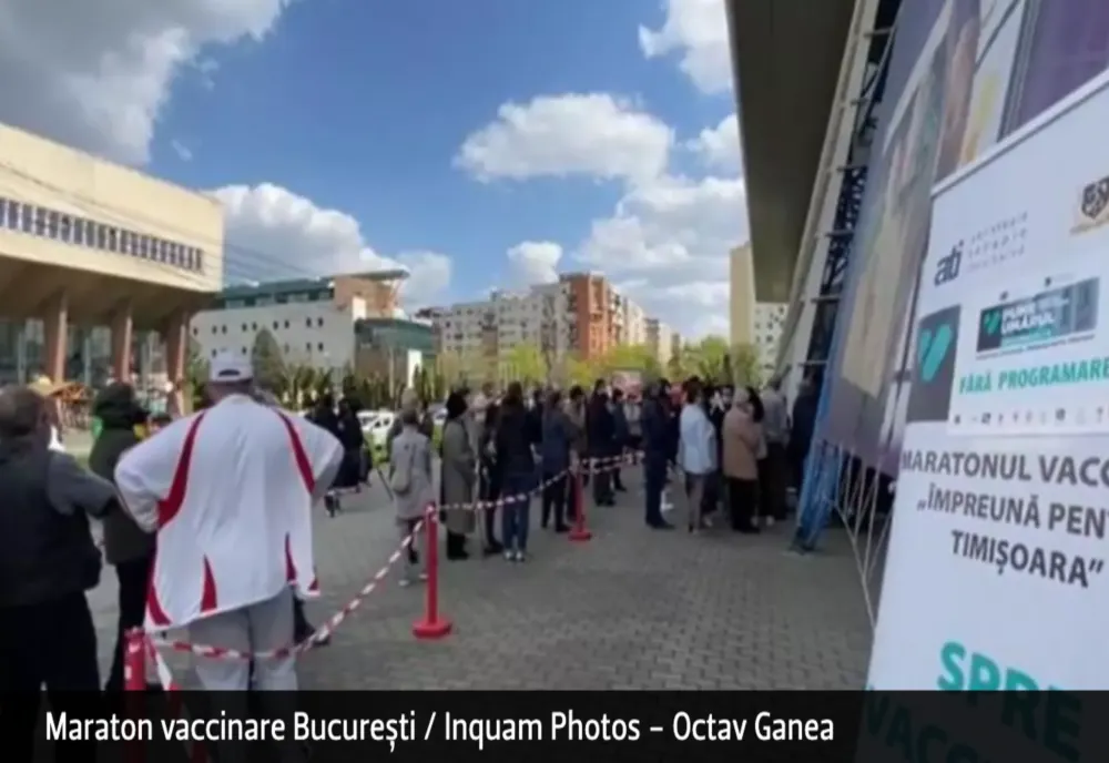Peste 10.000 de oameni s-au vaccinat la maratonul organizat în Bucuresti