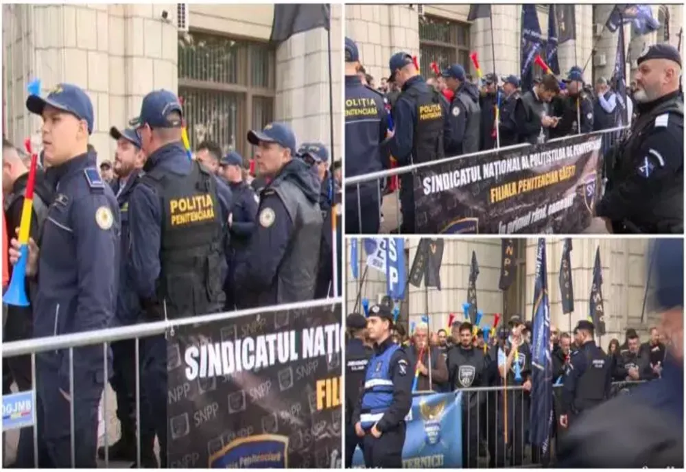 PROTEST DE AMPLOARE ÎN FAȚA MINISTERULUI JUSTIȚIEI. REFORMELE FĂCUTE PESTE NOAPTE AU SCOS MII DE POLIȚIȘTI ÎN STRADĂ 