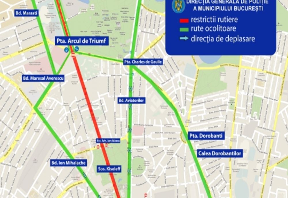 Restricții de circulație în București, în acest weekend 