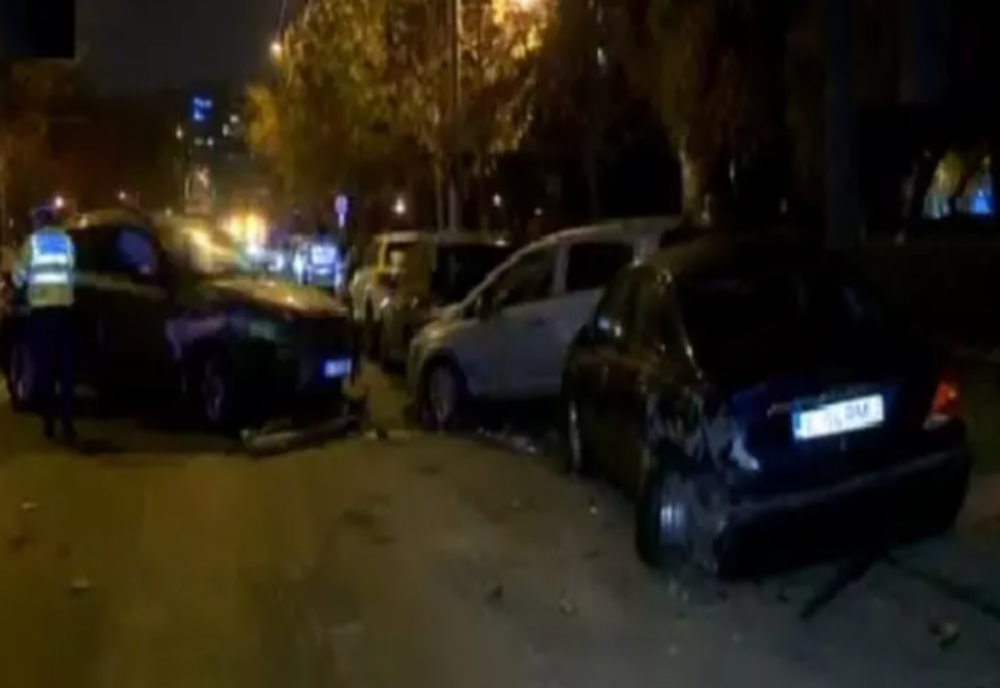 Șapte autoturisme și un autobuz STB, implicate într-un accident rutier în Capitală