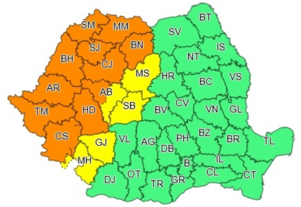 Avertisment meteo - COD PORTOCALIU de fenomene EXTREME periculoase