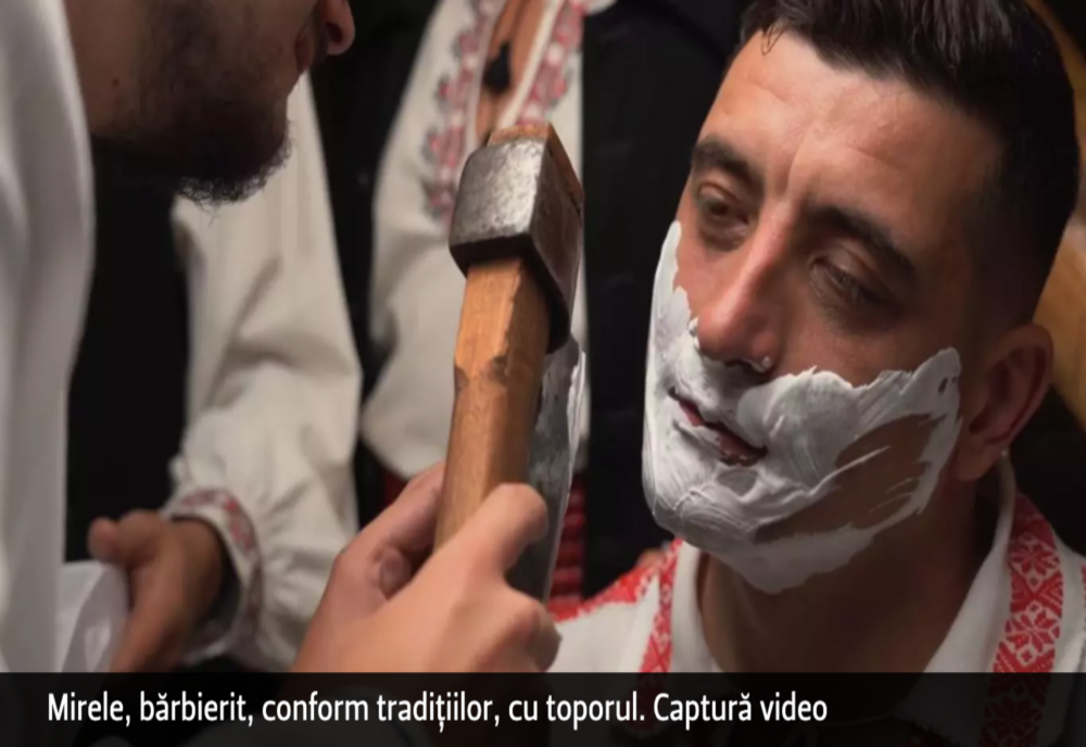 NUNTA anului. George Simion ține la tradiții. A fost bărbierit cu TOPORIȘCA și a împodobit bradul