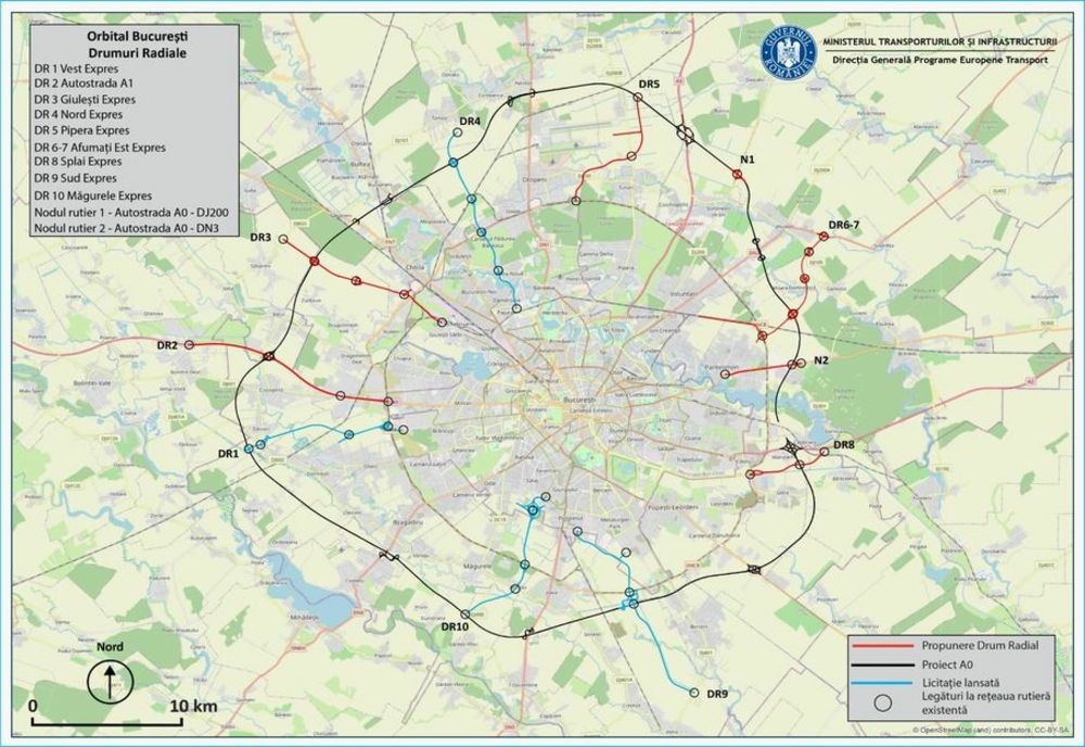 Ilfov. Autorizaţie de construcţie pentru lărgirea la 4 benzi a Centurii Bucureşti între A1 şi DN5- Lotul 1