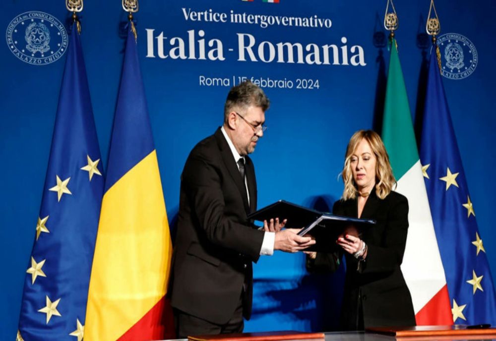 Giorgia Meloni și Marcel Ciolacu au semnat declaraţia comună pentru actualizarea parteneriatului strategic între Italia și România