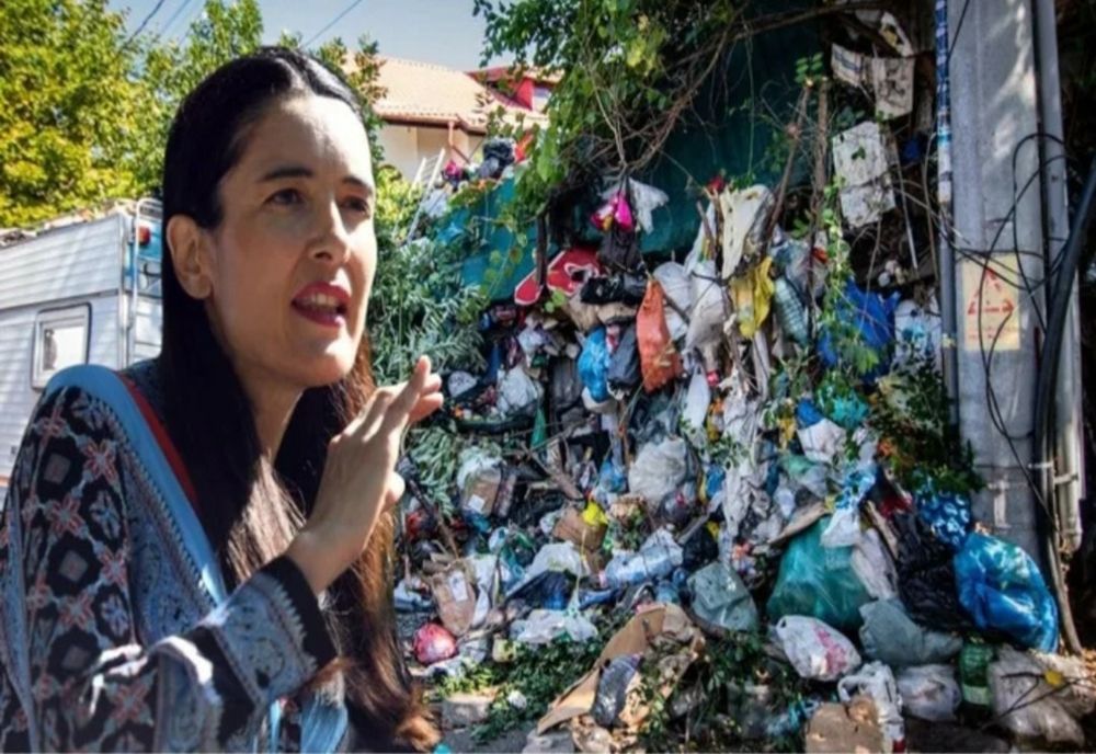Clotilde Armand fuge de problema gunoaielor, imaginile momentului